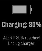 80% battery app screenshot